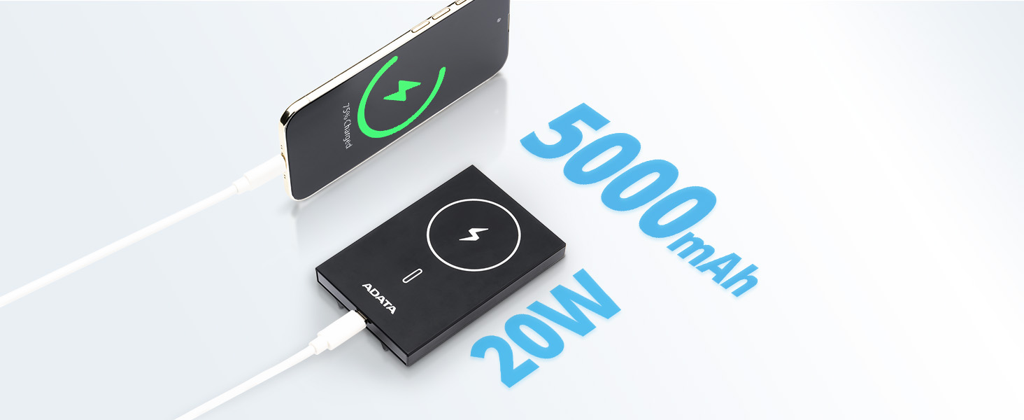Carga rápida de 20 W y carga inalámbrica de 15 W